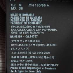 مملوكة مسبقًا Prada Grey Printed Cotton Knit Hoodie Jacket M