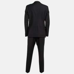 Pre Owned Prada Black Wool Blend Single Breasted Pants Suit XXL