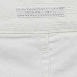 Prada White Denim Slim Fit Jeans L Waist 34"
