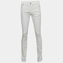 Prada White Denim Slim Fit Jeans L Waist 34"