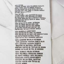 Prada White Triangle Logo Pocket Detail Cotton T-Shirt XL