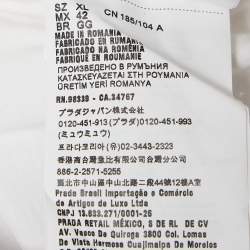 Prada White Triangle Logo Pocket Detail Cotton T-Shirt XL