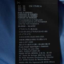 Pre Owned Prada Blue Stretch Cotton Long Sleeve Shirt S