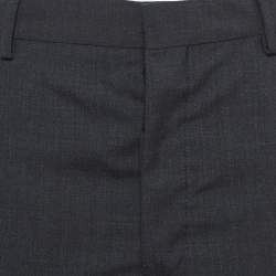 Prada Black Virgin Wool Trousers S