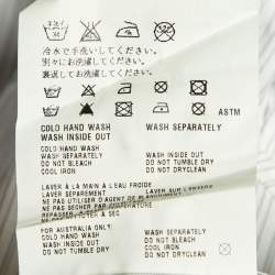 مملوكة مسبقًا Prada White Striped Cotton Long Sleeve Shirt M