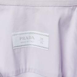 Pre Owned Prada Light Lavender Stretch Cotton Long Sleeve Shirt S