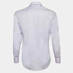 Pre Owned Prada Light Lavender Stretch Cotton Long Sleeve Shirt S