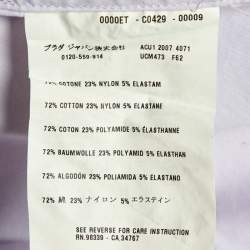 Pre Owned Prada Light Lavender Stretch Cotton Long Sleeve Shirt S