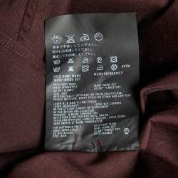 Pre Owned Prada Brown Stretch Cotton Long Sleeve Shirt L