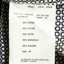 Prada Monochrome Printed Cotton Long Sleeve Shirt M