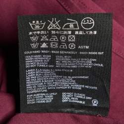 Pre Owned Prada Burgundy Stretch Cotton Long Sleeve Shirt M