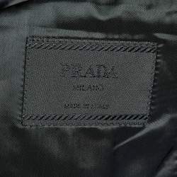 Prada Charcoal Grey Pinstriped Wool Tailored Suit M