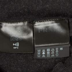Prada Grey Wool Knit Buttoned Cardigan L