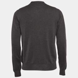 Prada Grey Wool Knit Buttoned Cardigan L