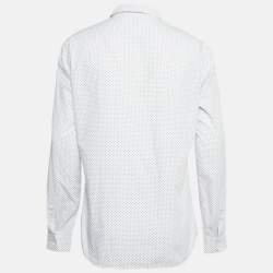 مملوكة مسبقًا Prada Blue Stars Print Cotton Button Front Shirt XL