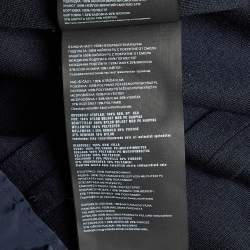 Prada Navy Blue Wool Knit Detachable Hood Jacket XL