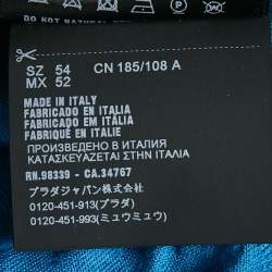 Prada Blue Wool Knit Crew Neck T-Shirt XXL