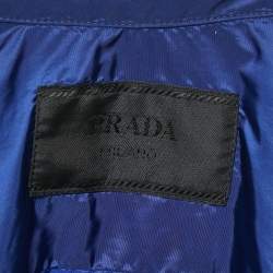 Prada Blue Logo Triangle Re-Nylon Shirt and Shorts Set M