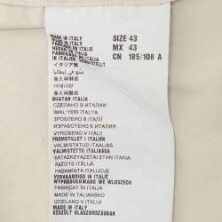 Pre Owned Prada Cream Stretch Cotton Button Front Shirt XL