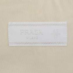 Pre Owned Prada Cream Stretch Cotton Button Front Shirt XL