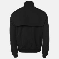 Prada Black Synthetic Zip Front Jacket M