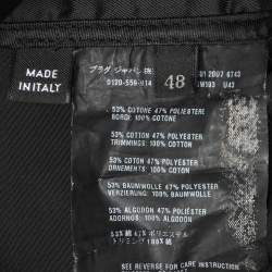 Prada Black Synthetic Zip Front Jacket M