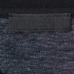 Pre Owned Prada Black Printed Cotton Short Sleeve T-Shirt XL