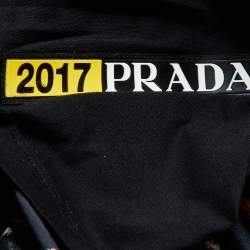 Pre Owned Prada Black Printed Cotton Short Sleeve T-Shirt XL