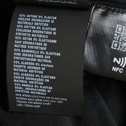 Pre Owned Prada Black Jersey and Synthetic Pocket Detail T-Shirt S