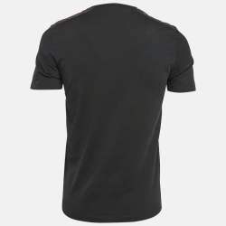Pre Owned Prada Black Jersey and Synthetic Pocket Detail T-Shirt S