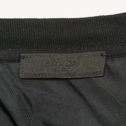 Prada Black Jersey and Re-Nylon Pocket Detail T-Shirt L