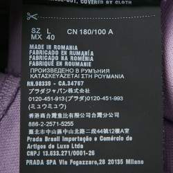 Pre Owned Prada Purple Cotton Pique Polo T-Shirt L