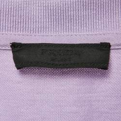 Pre Owned Prada Purple Cotton Pique Polo T-Shirt L