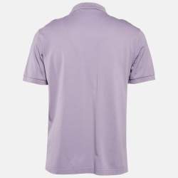 Pre Owned Prada Purple Cotton Pique Polo T-Shirt L