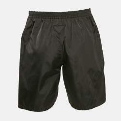 Pre Owned Prada Black Re-Nylon Bermuda Shorts S