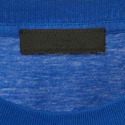 Pre Owned Prada Blue Jersey Crew Neck T-Shirt XL