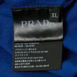 Pre Owned Prada Blue Jersey Crew Neck T-Shirt XL