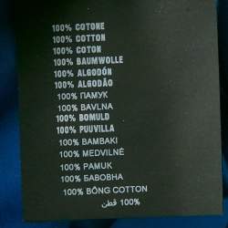 مملوكة مسبقًا Prada Blue Triangle Applique Jersey Crew Neck T-Shirt XL