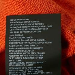 Prada Orange/Black Cotton Knit Hooded Sweatshirt M