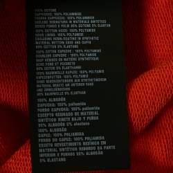 Prada Orange/Black Cotton Knit Hooded Sweatshirt M