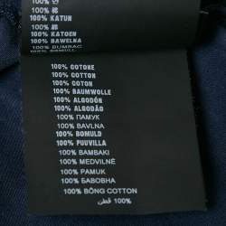 Pre Owned Prada Navy Blue Jersey Crew Neck T-Shirt XL