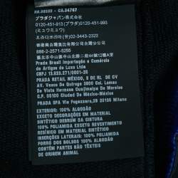 Pre Owned Prada Navy Blue Cotton Zip Detail Jogger Pants L