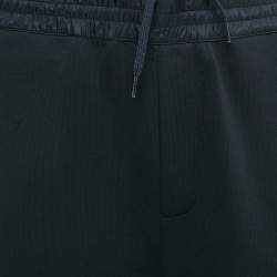 Pre Owned Prada Navy Blue Cotton Zip Detail Jogger Pants L