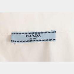 Prada White Cotton Button-Up Shirt EU 38