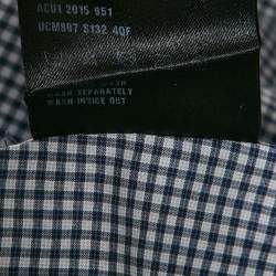 Prada Blue Checks Cotton Long Sleeve Shirt XXL