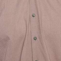 Prada Red Printed Cotton Button Front Shirt L