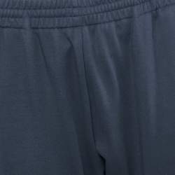 Prada Navy Blue Knit Side Trimmed Joggers L