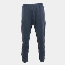 Prada Navy Blue Knit Side Trimmed Joggers L