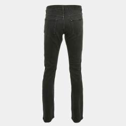 Prada Black Faded Denim Skinny Jeans Waist 36"