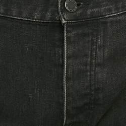 Prada Black Faded Denim Skinny Jeans Waist 36"